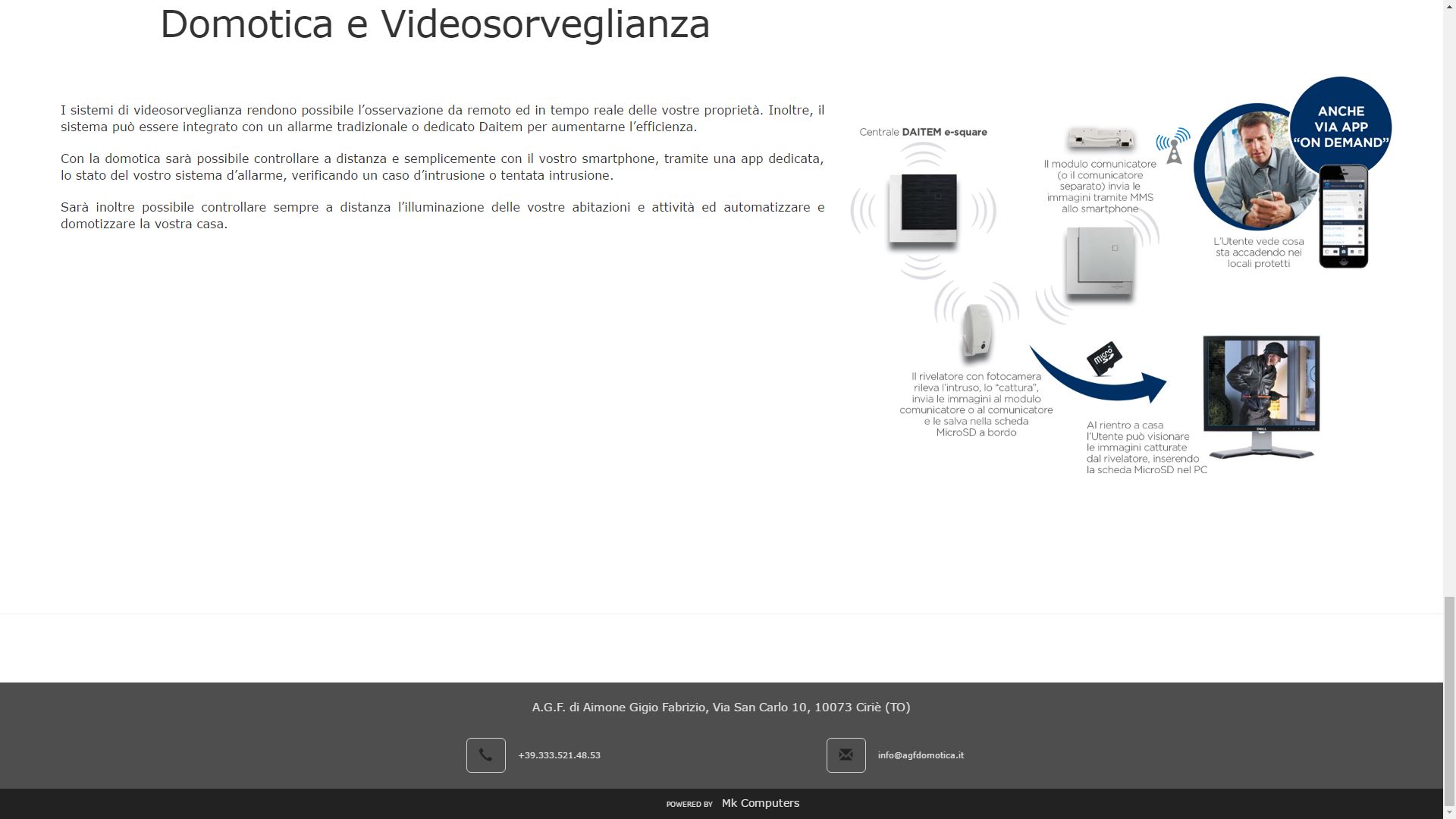 Mk Computers - Assistenza PC e Siti Web Caselle Torinese - AGF Domotica Home Page